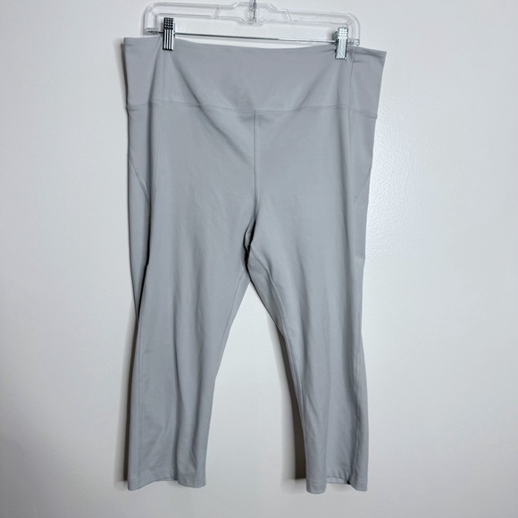 Girlfriend Collective Light Gray Cropped Workout Leggings Activewear‎ XX-Large - Picture 1 of 8